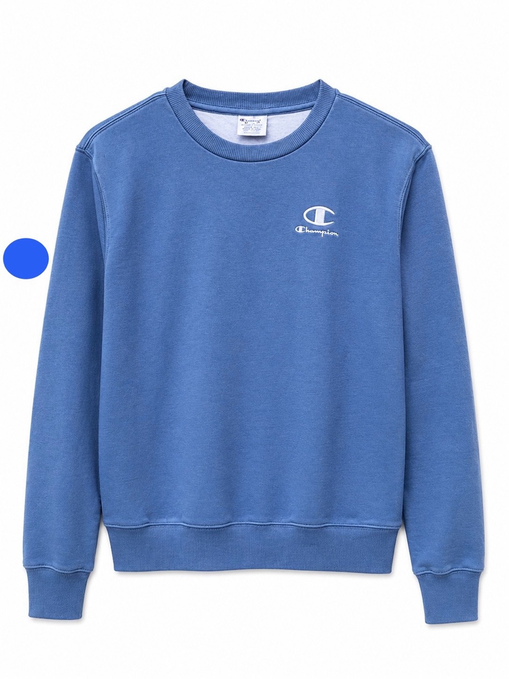 Champion Youth Large Blue Crewneck Sweatshirt Embroidered Logo 14/16